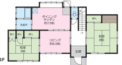 ～「離れ間」仕様の間取り～
・１階和室はリビングに接しず離れ間となっておりますので、独立した居室としてご利用可能。
・ご家族が多いご家庭でもプライバシーを守る事ができます。
