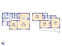 ～使い勝手の良い４ＬＤＫプラン～
・シンプルで使い勝手が良く、人気の高い４ＬＤＫのプランを採用。
・収納もしっかりございますので、お家の中がスッキリと片付きます。
