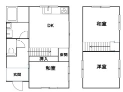 ～「離れ間」仕様の間取り～
・１階和室はリビングに接しず離れ間となっておりますので、独立した居室としてご利用可能。
・ご家族が多いご家庭でもプライバシーを守る事ができます。
