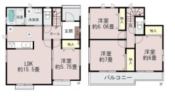 ～使い勝手の良い４ＬＤＫプラン～
・シンプルで使い勝手が良く、人気の高い４ＬＤＫのプランを採用。
・収納もしっかりございますので、お家の中がスッキリと片付きます。
