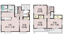 ～使い勝手の良い４ＬＤＫプラン～
・シンプルで使い勝手が良く、人気の高い４ＬＤＫのプランを採用。
・収納もしっかりございますので、お家の中がスッキリと片付きます。
