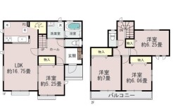 ～使い勝手の良い４ＬＤＫプラン～
・シンプルで使い勝手が良く、人気の高い４ＬＤＫのプランを採用。
・収納もしっかりございますので、お家の中がスッキリと片付きます。
