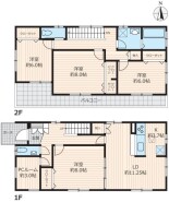 ～全居室南向きの間取り～
・各居室が南向きなので穏やかな陽の入る陽当り良好な仕様。
・明るい空間でくつろぎのお時間をお過ごしいただけます。
