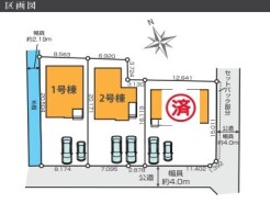 ～カースペース２台分確保～
・各棟カースペースが２ございますので、車通勤の方にもお勧めのプランとなっております。
・余裕の敷地で余裕のある新生活をお過ごしいただけます。
