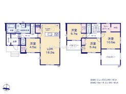 ～収納豊富なプランを採用～
・ウォークインクローゼット、シューズインクロークなど収納豊富なプランを採用。
・今のお住まいと収納力をぜひ比較してみてください。
(１号棟)