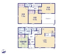 ～全居室南向きの間取り～
・各居室が南向きなので穏やかな陽の入る陽当り良好な仕様。
・明るい空間でくつろぎのお時間をお過ごしいただけます。
