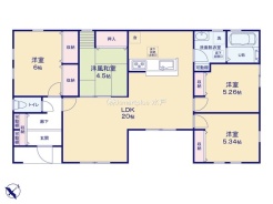 ～水周り集中プランを採用～
・キッチン・洗面など水回りを集中させることで家事のしやすい間取。
・日々の事なので家事導線もご見学の際にぜひチェックしてみてください。
