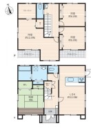 ～全居室南向きの間取り～
・各居室が南向きなので穏やかな陽の入る陽当り良好な仕様。
・明るい空間でくつろぎのお時間をお過ごしいただけます。
