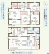 ～水周り集中プランを採用～
・キッチン・洗面など水回りを集中させることで家事のしやすい間取。
・日々の事なので家事導線もご見学の際にぜひチェックしてみてください。

