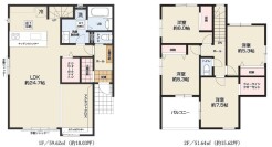 ～広々したＬＤＫを設けたプラン～
・ＬＤＫは何と２４．７帖。ご家族で過ごす空間だからこそ、余裕のある広さでお過ごしくださいませ。
・ご内覧の際は家具の配置などもイメージしてみてくださいね。

