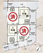 ～カースペース２台以上確保～
・各棟カースペースが２台以上ございますので、車通勤の方にもお勧めのプランとなっております。
・余裕の敷地で余裕のある新生活をお過ごしいただけます。
