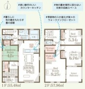 ～収納豊富なプランを採用～
・ウォークインクローゼット、シューズインクロークなど収納豊富なプランを採用。
・今のお住まいと収納力をぜひ比較してみてください。
