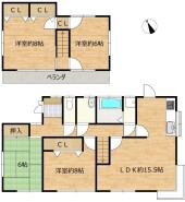 ～使い勝手の良い４ＬＤＫプラン～
・シンプルで使い勝手が良く、人気の高い４ＬＤＫのプランを採用。
・収納もしっかりございますので、お家の中がスッキリと片付きます。
