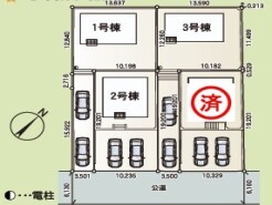 ～カースペース２台以上確保～
・各棟カースペースが２台以上ございますので、車通勤の方にもお勧めのプランとなっております。
・余裕の敷地で余裕のある新生活をお過ごしいただけます。
