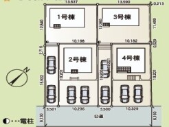 ～カースペース２台以上確保～
・各棟カースペースが２台以上ございますので、車通勤の方にもお勧めのプランとなっております。
・余裕の敷地で余裕のある新生活をお過ごしいただけます。