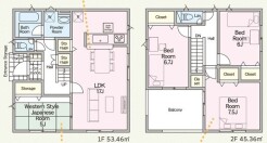 ～全室２面採光の間取り～
・全室２面採光なので穏やかな陽の入る陽当り良好な仕様。
・明るい空間でくつろぎのお時間をお過ごしいただけます。
