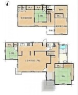 ～５ＬＤＫの余裕の間取り～
・ご家族が多いご家庭でも安心の５ＬＤＫの間取り。
・部屋が余っても物置としてのご利用もできますので、まさに「大は小を兼ねる」余裕の間取りです。
