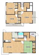 ～使い勝手の良い４ＬＤＫプラン～
・シンプルで使い勝手が良く、人気の高い４ＬＤＫのプランを採用。
・収納もしっかりございますので、お家の中がスッキリと片付きます。
