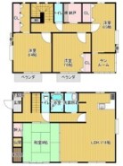 ～使い勝手の良い４ＬＤＫプラン～
・シンプルで使い勝手が良く、人気の高い４ＬＤＫのプランを採用。
・収納もしっかりございますので、お家の中がスッキリと片付きます。
