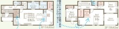 ～全居室南向きの間取り～
・各居室が南向きなので穏やかな陽の入る陽当り良好な仕様。
・明るい空間でくつろぎのお時間をお過ごしいただけます。
