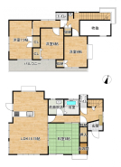 ～全居室南向きの間取り～
・各居室が南向きなので穏やかな陽の入る陽当り良好な仕様。
・明るい空間でくつろぎのお時間をお過ごしいただけます。
