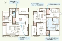 ～無駄のない３ＬＤＫプランを採用～
・最も数の多い４ＬＤＫでは意外と部屋を持て余してしまう方に人気の３ＬＤＫを採用。
・ＤＩＮＫＳ世帯の方、お子様が独立されたご夫婦にも人気の間取りです。
