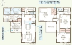 ～水周り集中プランを採用～
・キッチン・洗面など水回りを集中させることで家事のしやすい間取。
・日々の事なので家事導線もご見学の際にぜひチェックしてみてください。
