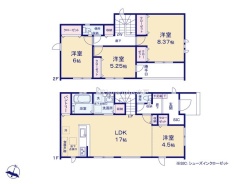 ～全居室南向きの間取り～
・各居室が南向きなので穏やかな陽の入る陽当り良好な仕様。
・明るい空間でくつろぎのお時間をお過ごしいただけます。
