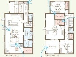 ～収納豊富なプランを採用～
・ウォークインクローゼットなど収納豊富なプランを採用。家の中がスッキリと片付きます。
・今のお住まいと収納力をぜひ比較してみてください。
(１号棟)