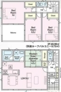 ～水周り集中プランを採用～
・キッチン・洗面など水回りを集中させることで家事のしやすい間取。
・日々の事なので家事導線もご見学の際にぜひチェックしてみてください。
(４号棟)