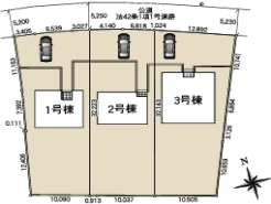 ～余裕のある広々した敷地～
・各棟土地面積はなんと106坪以上。余裕の敷地で余裕のある新生活をお過ごしいただけます。
・ぜひ現地で一度その広さをご体感くださいませ。
