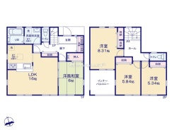 ~全居室南向きの間取り~
・各居室が南向きなので穏やかな陽の入る陽当り良好な仕様。
・明るい空間でくつろぎのお時間をお過ごしいただけます。