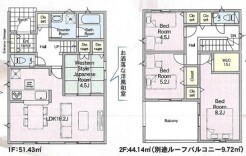 ~使い勝手の良い4LDKプラン~
・シンプルで使い勝手が良く、人気の高い4LDKのプランを採用。
・収納もしっかりございますので、お家の中がスッキリと片付きます。