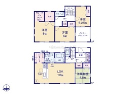 ~全居室南向きの間取り~
・各居室が南向きなので穏やかな陽の入る陽当り良好な仕様。
・明るい空間でくつろぎのお時間をお過ごしいただけます。
(2号棟)