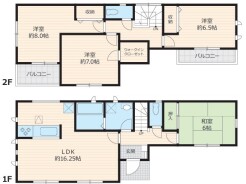 ~使い勝手の良い4LDKプラン~
・シンプルで使い勝手が良く、人気の高い4LDKのプランを採用。
・収納もしっかりございますので、お家の中がスッキリと片付きます。