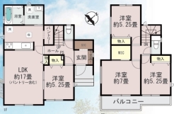 ~使い勝手の良い4LDKプラン~
・シンプルで使い勝手が良く、人気の高い4LDKのプランを採用。
・収納もしっかりございますので、お家の中がスッキリと片付きます。