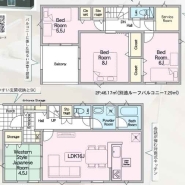 ~使い勝手の良い4LDKプラン~
・シンプルで使い勝手が良く、人気の高い4LDKのプランを採用。
・収納もしっかりございますので、お家の中がスッキリと片付きます。