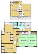 ~5LDKの余裕の間取り~
・ご家族が多いご家庭でも安心の5LDKの間取り。
・部屋が余っても物置としてのご利用もできますので、まさに「大は小を兼ねる」余裕の間取りです。